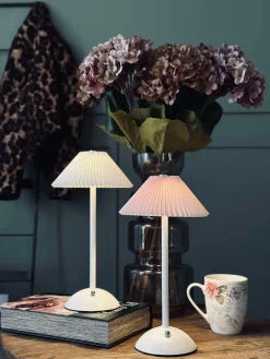 Touch Bordlampe Plissé Hvid