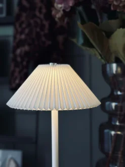 Touch Bordlampe Plissé Hvid