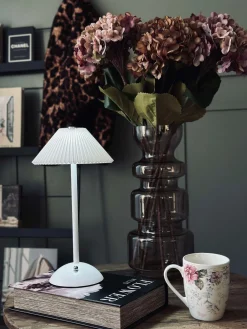 Touch Bordlampe Plissé Hvid