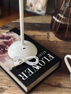 Touch Bordlampe Plissé Hvid