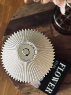 Touch Bordlampe Plissé Hvid