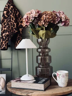 Touch Bordlampe Plissé Hvid