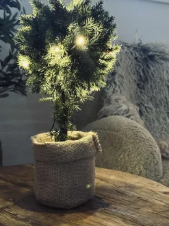 Træ med Lyskæde - 36cm.