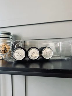 Transparent kasse dåser