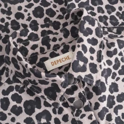 Trendy skjorte - Grey leopard