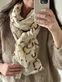 Tørklæde Medina - beige / gold