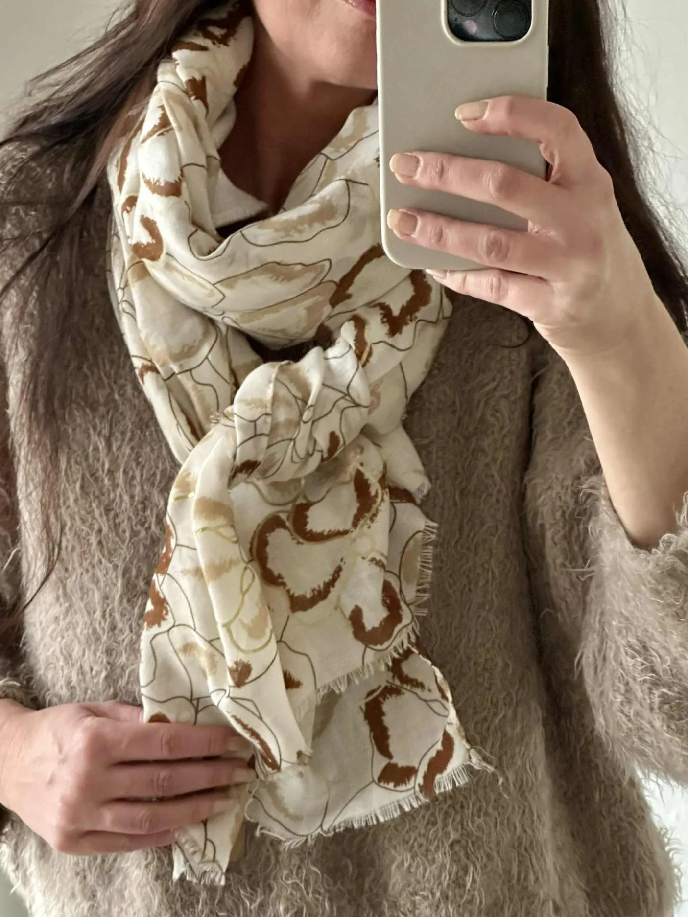 Tørklæde Medina - beige / gold