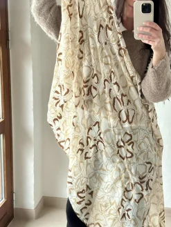 Tørklæde Medina - beige / gold