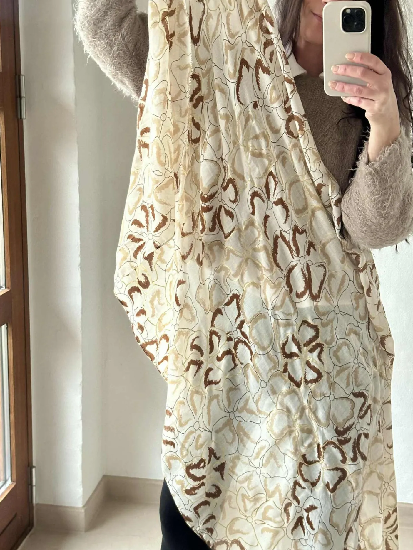 Tørklæde Medina - beige / gold