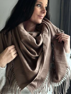 Tørklæde Mocca brun