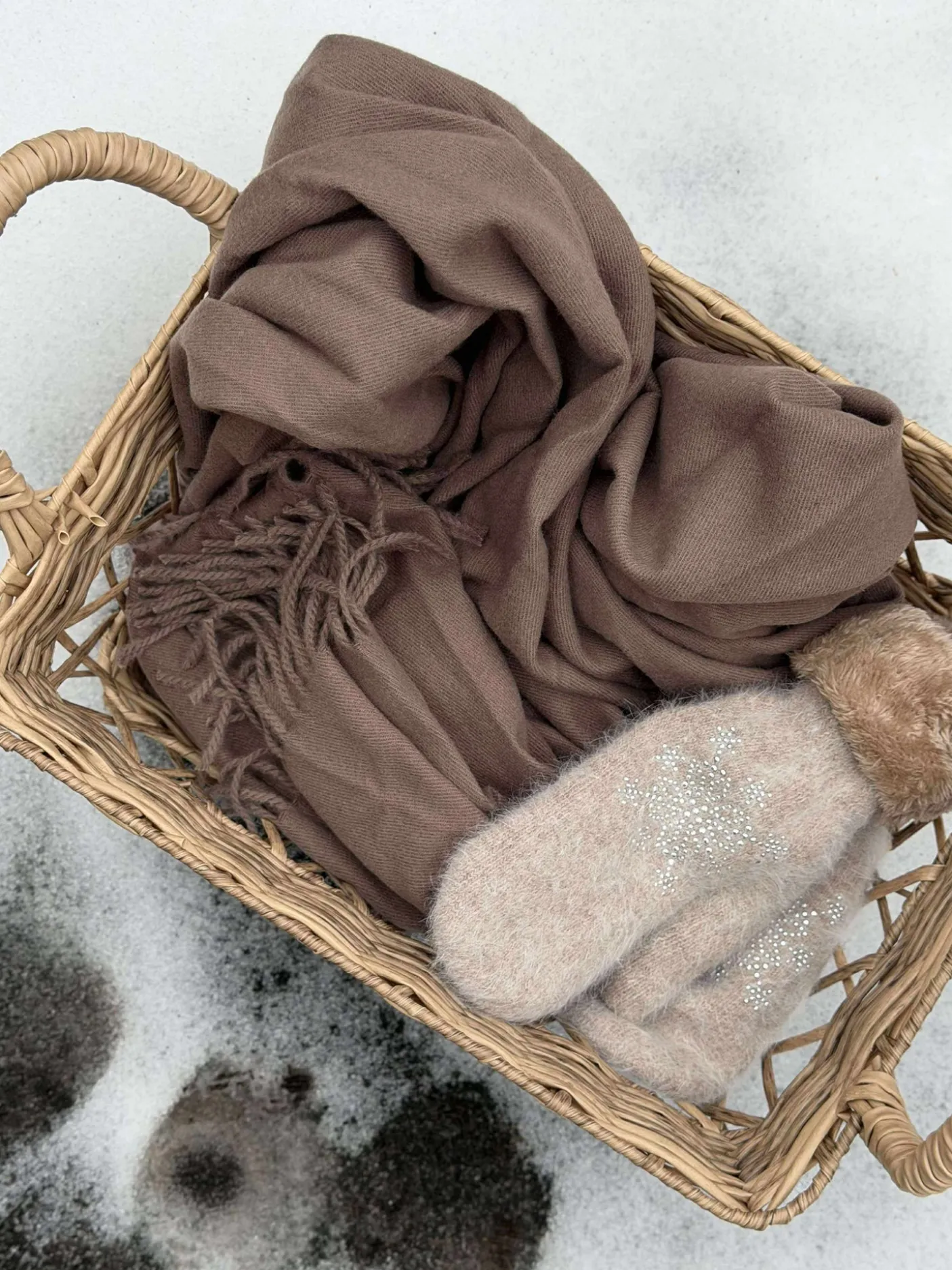Tørklæde Mocca brun