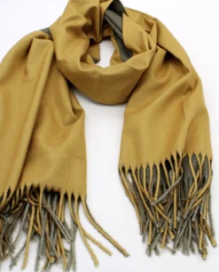 Tørklæde Sennep vendbar