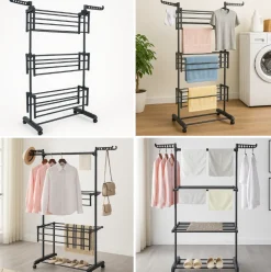 Tørrestativ med 3 Niveauer