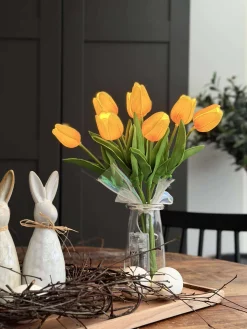 Tulipaner med lys - Gul