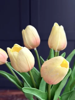 Tulipaner med lys - Gul