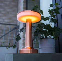 Udendørs touch bordlampe, kobber
