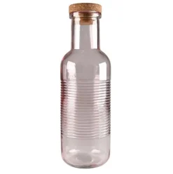 Vandflaske med korkprop – Rosa 1 ltr.