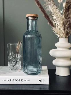 Vandflaske med korkprop – Blue 1 ltr.