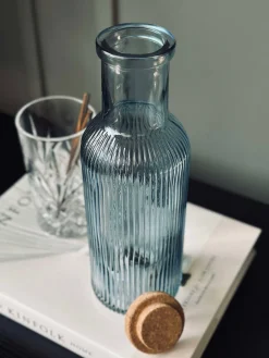 Vandflaske med korkprop – Blue 1 ltr.