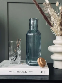 Vandflaske med korkprop – Blue 1 ltr.