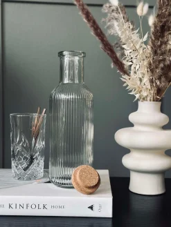 Vandflaske med korkprop – Clear 1 ltr.