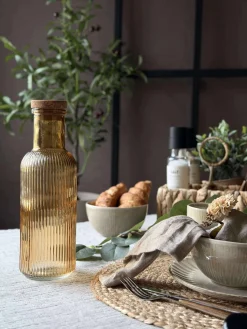 Vandflaske med korkprop – Gylden 1 ltr.