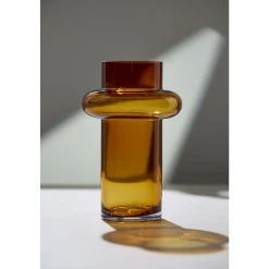 Vase i mundblæst glas - Lyngby amber