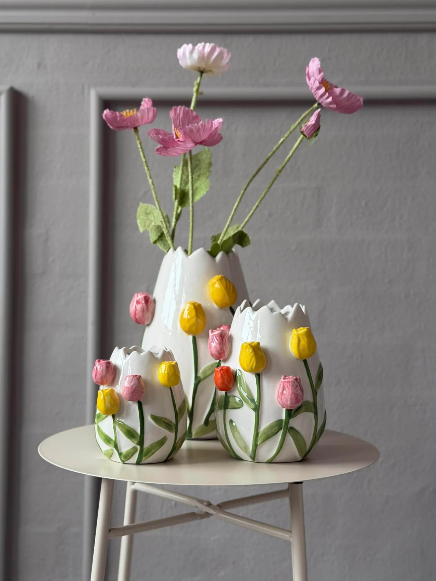 Vase med tulipaner - Flere størrelser