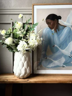 Vase stentøj - Hvid