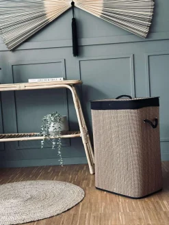 Vasketøjskurv i bambus - Black