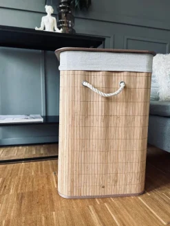 Vasketøjskurv i bambus - Nature