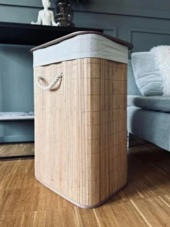 Vasketøjskurv i bambus - Nature