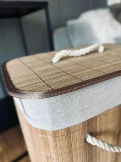 Vasketøjskurv i bambus - Nature