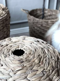 Vasketøjskurv i vandhyacint - 2 stk.