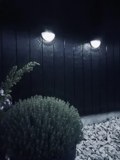 Væglampe med solceller – Sæt med 4 stk