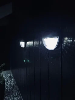 Væglampe med solceller – Sæt med 4 stk