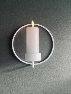 VIAMAJA Cirkel bloklysstage – Hvid Ø 30cm