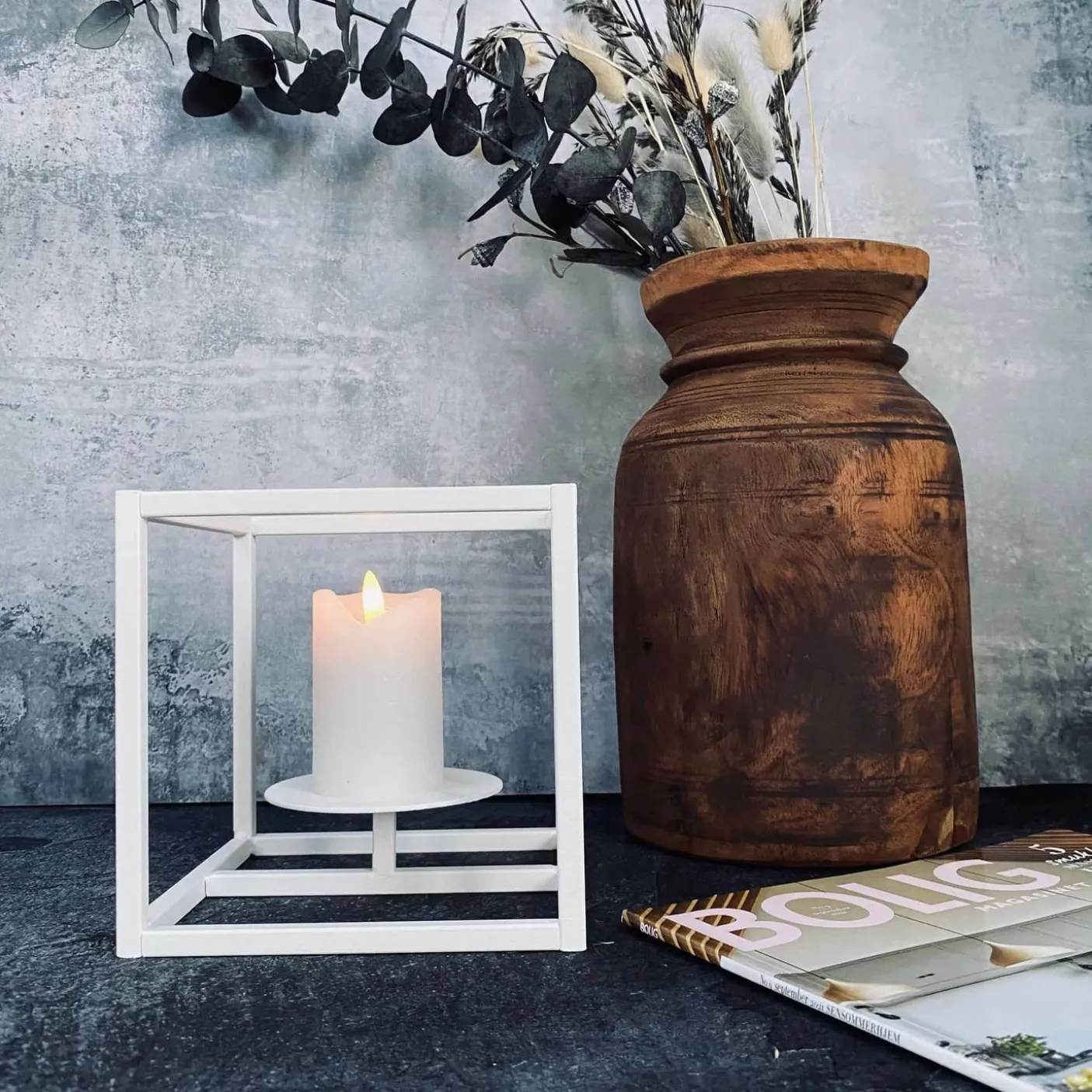 VIAMAJA Cube stage til bloklys - Lille – Hvid