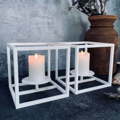 VIAMAJA Cube stage til bloklys - Lille – Hvid