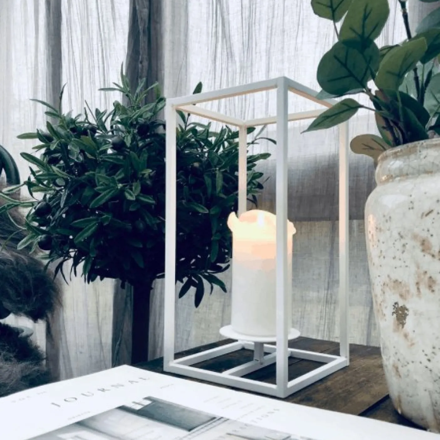 VIAMAJA Cube stage til bloklys - Stor – Hvid