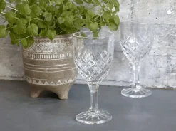 Vinglas French m. diamantudskæring