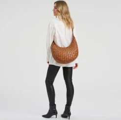 Warsaw skuldertaske - Vintage cognac