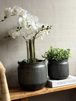 Zink potte med riller – 3 stk.