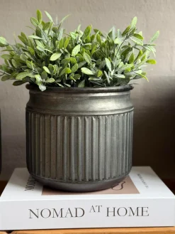 Zink potte med riller – 3 stk.